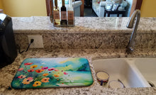 Load image into Gallery viewer, Anemones in Watercolor Dish Drying Mat