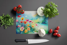 Load image into Gallery viewer, Anemones in Watercolor Glass Cutting Boards – Durable, Decorative Kitchen Art Large