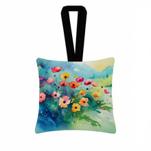 Load image into Gallery viewer, Anemones in Watercolor Hanging Square Fabric Ornament 3.5 × 3.5