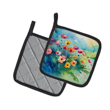 Load image into Gallery viewer, Anemones in Watercolor Pot Holders - Set of 2 Decorative Kitchen Helpers | Made in the USA