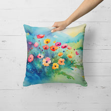 Load image into Gallery viewer, Anemones in Watercolor Throw Pillow