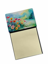 Load image into Gallery viewer, Anemones in Watercolor Sticky Note Holder- Refiilable Desk Accessory Note Pad