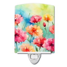 Load image into Gallery viewer, Carnations in Watercolor Ceramic Night Light