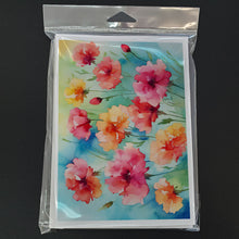 Load image into Gallery viewer, Carnations in Watercolor Greeting Cards -  Blank Note Cards – 8-Pack of Artist-Designed Cards with Envelopes