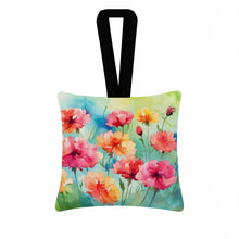 Load image into Gallery viewer, Carnations in Watercolor Hanging Square Fabric Ornament 3.5 × 3.5