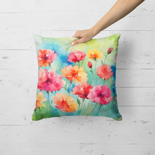 Load image into Gallery viewer, Carnations in Watercolor Throw Pillow