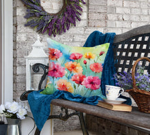 Load image into Gallery viewer, Carnations in Watercolor Throw Pillow