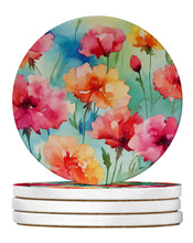 Load image into Gallery viewer, Carnations in Watercolor Large Sandstone Coasters Pack of 4