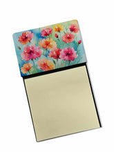 Load image into Gallery viewer, Carnations in Watercolor Sticky Note Holder- Refiilable Desk Accessory Note Pad