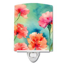 Load image into Gallery viewer, Carnations in Watercolor Ceramic Night Light
