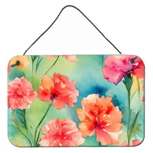 Load image into Gallery viewer, Carnations in Watercolor Wall or Door Hanging Prints