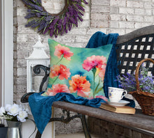 Load image into Gallery viewer, Carnations in Watercolor Throw Pillow