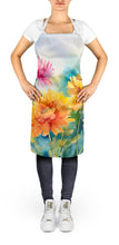 Load image into Gallery viewer, Chrysanthemums in Watercolor Apron – Artist-Designed Kitchen, BBQ &amp; Craft Apron