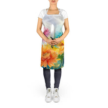 Load image into Gallery viewer, Chrysanthemums in Watercolor Apron – Artist-Designed Kitchen, BBQ &amp; Craft Apron