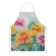 Load image into Gallery viewer, Chrysanthemums in Watercolor Apron – Artist-Designed Kitchen, BBQ &amp; Craft Apron