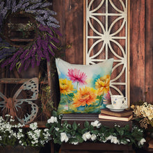 Load image into Gallery viewer, Chrysanthemums in Watercolor Throw Pillow