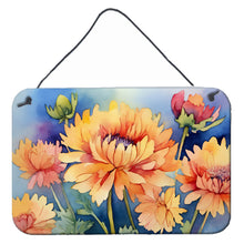 Load image into Gallery viewer, Chrysanthemums in Watercolor Wall or Door Hanging Prints