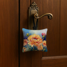 Load image into Gallery viewer, Chrysanthemums in Watercolor Hanging Square Fabric Ornament 3.5 × 3.5