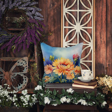Load image into Gallery viewer, Chrysanthemums in Watercolor Throw Pillow