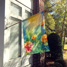 Load image into Gallery viewer, Chrysanthemums in Watercolor House Flag