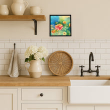 Load image into Gallery viewer, Chrysanthemums in Watercolor Framed Metal Print