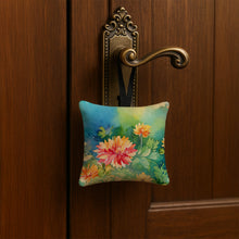Load image into Gallery viewer, Chrysanthemums in Watercolor Hanging Square Fabric Ornament 3.5 × 3.5