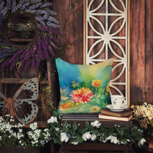 Load image into Gallery viewer, Chrysanthemums in Watercolor Throw Pillow