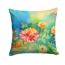 Load image into Gallery viewer, Chrysanthemums in Watercolor Throw Pillow