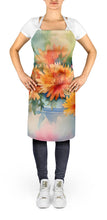 Load image into Gallery viewer, Chrysanthemums in Watercolor Apron – Artist-Designed Kitchen, BBQ &amp; Craft Apron