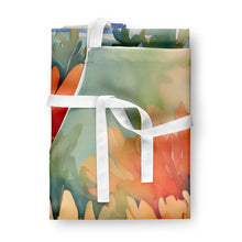 Load image into Gallery viewer, Chrysanthemums in Watercolor Apron – Artist-Designed Kitchen, BBQ &amp; Craft Apron
