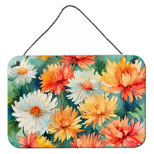 Load image into Gallery viewer, Chrysanthemums in Watercolor Wall or Door Hanging Prints