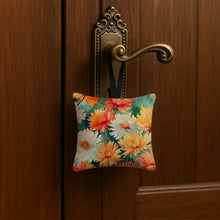 Load image into Gallery viewer, Chrysanthemums in Watercolor Hanging Square Fabric Ornament 3.5 × 3.5