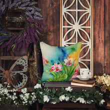 Load image into Gallery viewer, Orchids in Watercolor Throw Pillow