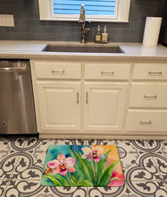 Load image into Gallery viewer, Orchids in Watercolor Memory Foam Kitchen Mat