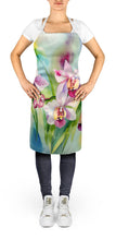 Load image into Gallery viewer, Orchids in Watercolor Apron – Artist-Designed Kitchen, BBQ &amp; Craft Apron