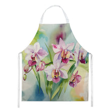 Load image into Gallery viewer, Orchids in Watercolor Apron – Artist-Designed Kitchen, BBQ &amp; Craft Apron