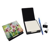 Load image into Gallery viewer, Orchids in Watercolor PU Leather Note Paper Holder