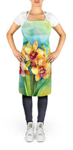 Load image into Gallery viewer, Orchids in Watercolor Apron – Artist-Designed Kitchen, BBQ &amp; Craft Apron