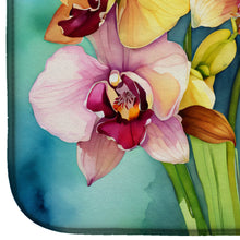 Load image into Gallery viewer, Orchids in Watercolor Dish Drying Mat