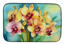 Load image into Gallery viewer, Orchids in Watercolor Dish Drying Mat