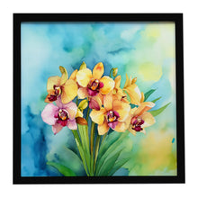 Load image into Gallery viewer, Orchids in Watercolor Framed Metal Print