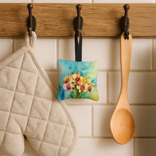 Load image into Gallery viewer, Orchids in Watercolor Hanging Square Fabric Ornament 3.5 × 3.5
