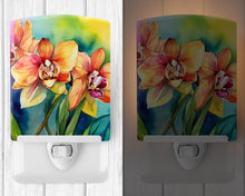 Load image into Gallery viewer, Orchids in Watercolor Ceramic Night Light