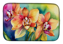 Load image into Gallery viewer, Orchids in Watercolor Dish Drying Mat