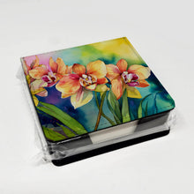 Load image into Gallery viewer, Orchids in Watercolor PU Leather Note Paper Holder