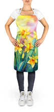 Load image into Gallery viewer, Daffodils in Watercolor Apron – Artist-Designed Kitchen, BBQ &amp; Craft Apron