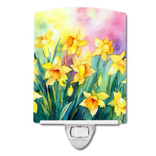 Load image into Gallery viewer, Daffodils in Watercolor Ceramic Night Light