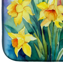 Load image into Gallery viewer, Daffodils in Watercolor Dish Drying Mat