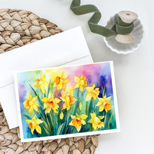 Load image into Gallery viewer, Daffodils in Watercolor Greeting Cards -  Blank Note Cards – 8-Pack of Artist-Designed Cards with Envelopes