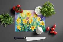 Load image into Gallery viewer, Daffodils in Watercolor Glass Cutting Boards – Durable, Decorative Kitchen Art Large